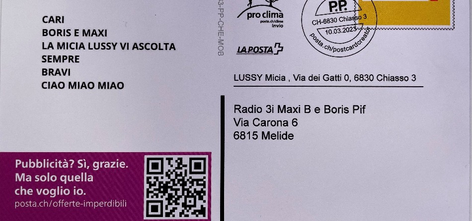 vogliamo la tua cartolina, vogliamo la tua cartolina, vogliamo la tua cartolina